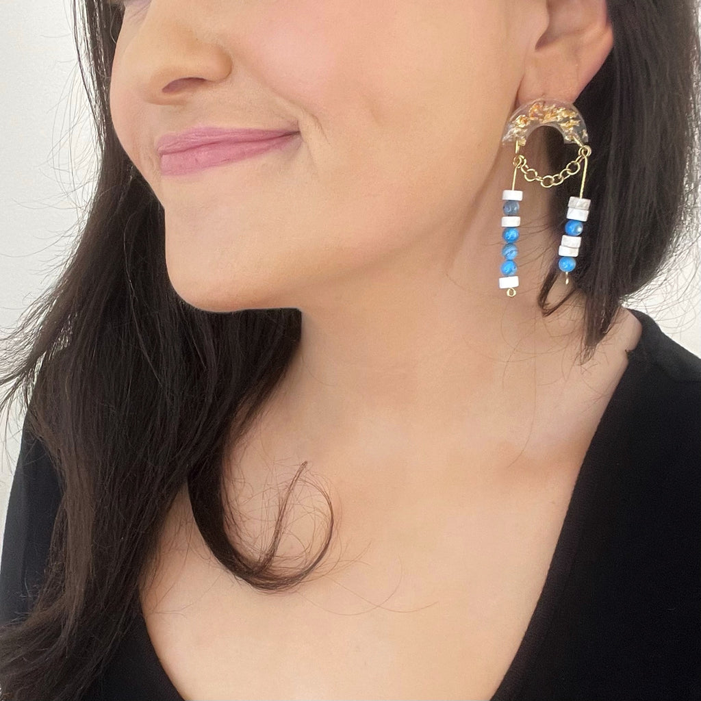 "Fuck Trump" Resin Stud Dangle Earrings