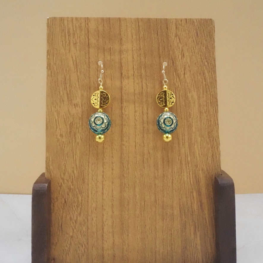 Turquoise Boho Dangle Earrings