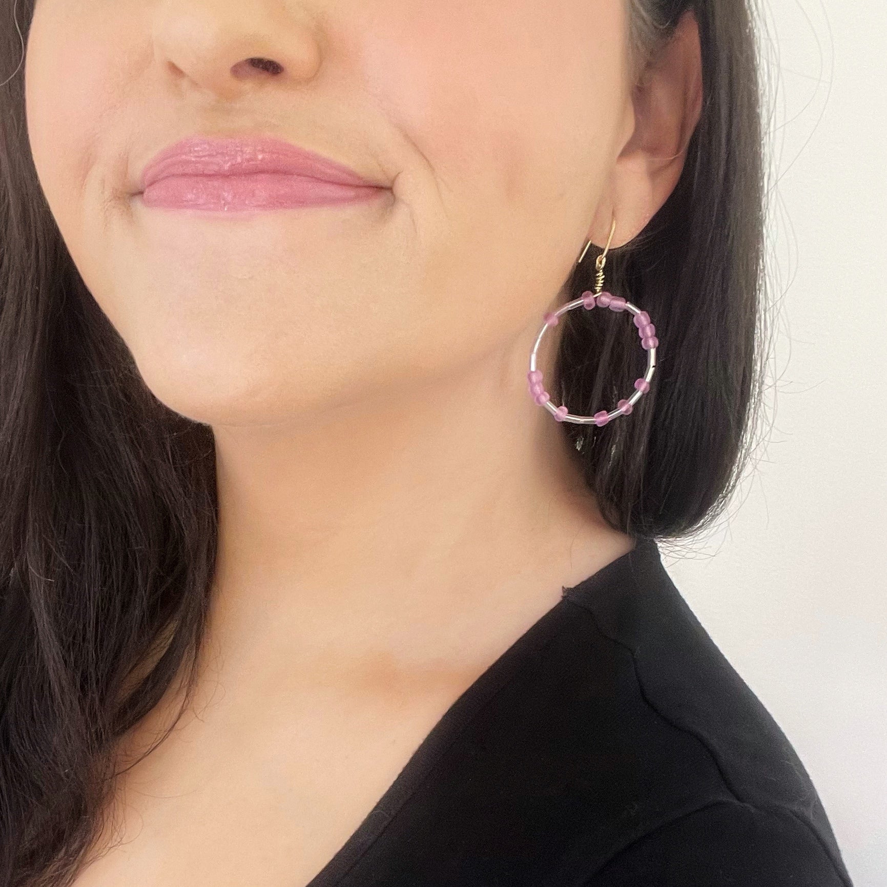 "Fuck Trump" Morse Code Dangle Hoops