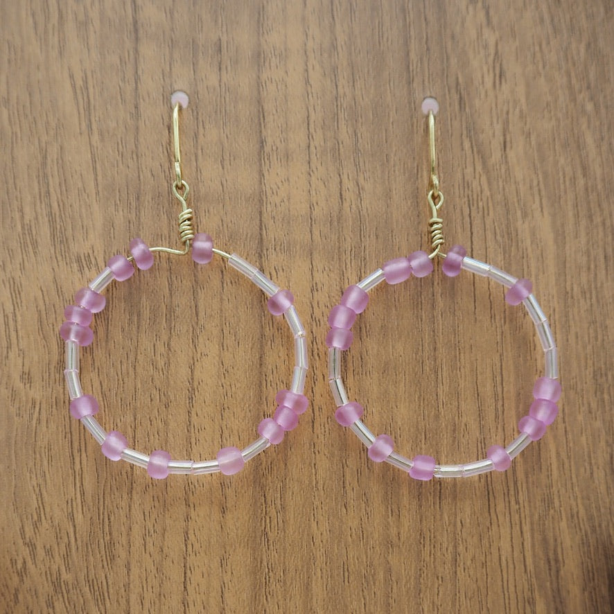 "Fuck Trump" Morse Code Dangle Hoops
