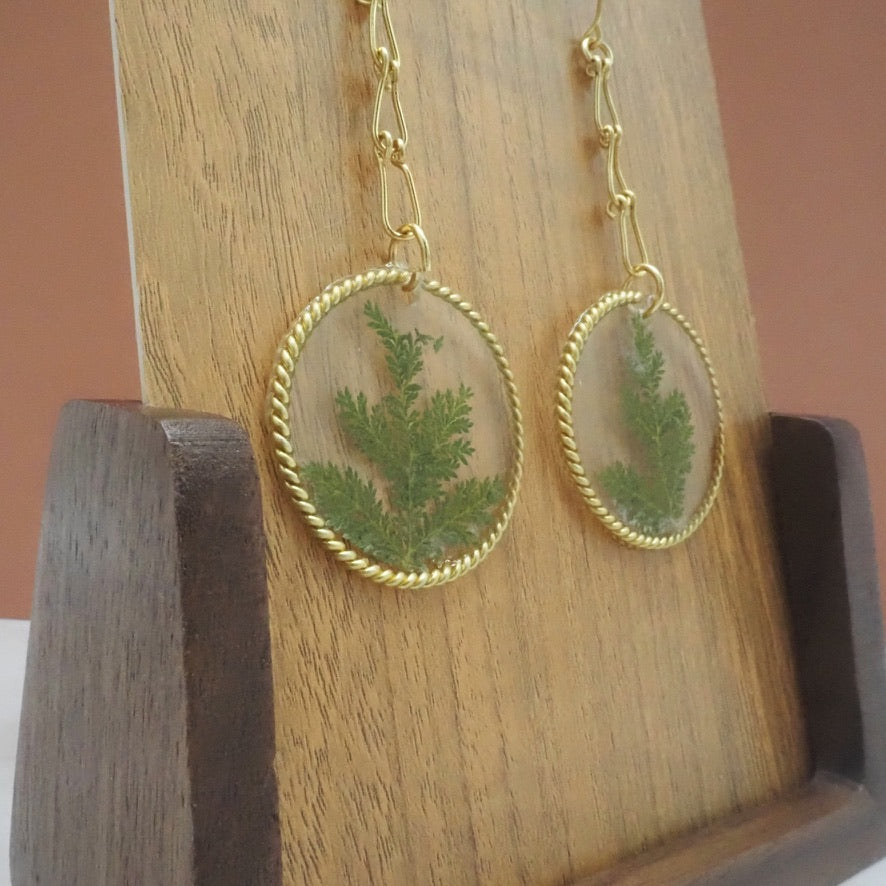 Resin Plant Earrings