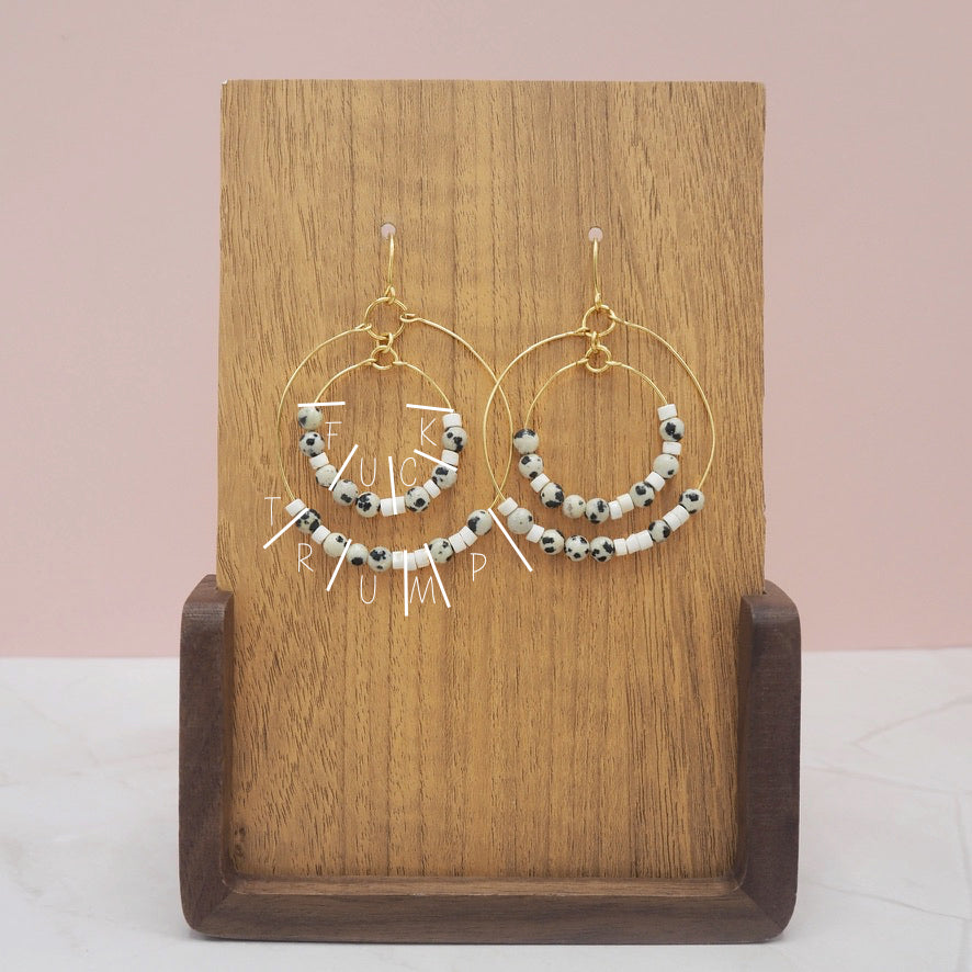 "Fuck Trump" Dangle Hoop Earrings