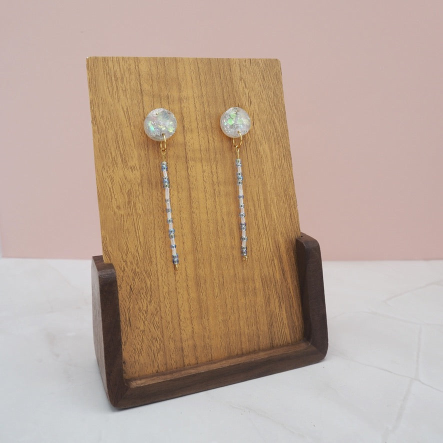 "Fuck ICE" Morse Code Resin Dangle Earrings