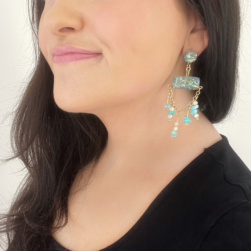 "Fuck Trump" Resin Dangle Earrings