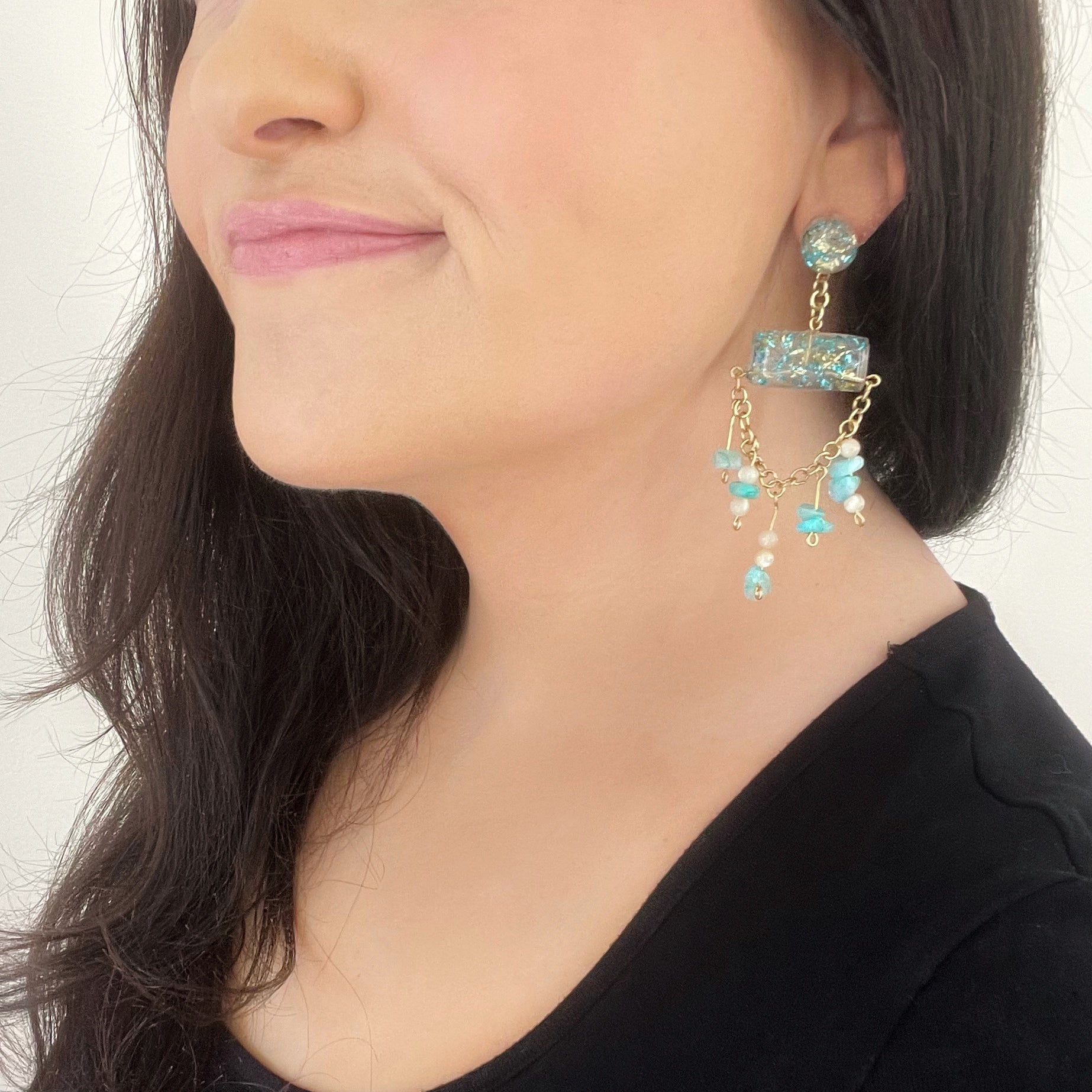 "Fuck Trump" Resin Dangle Earrings