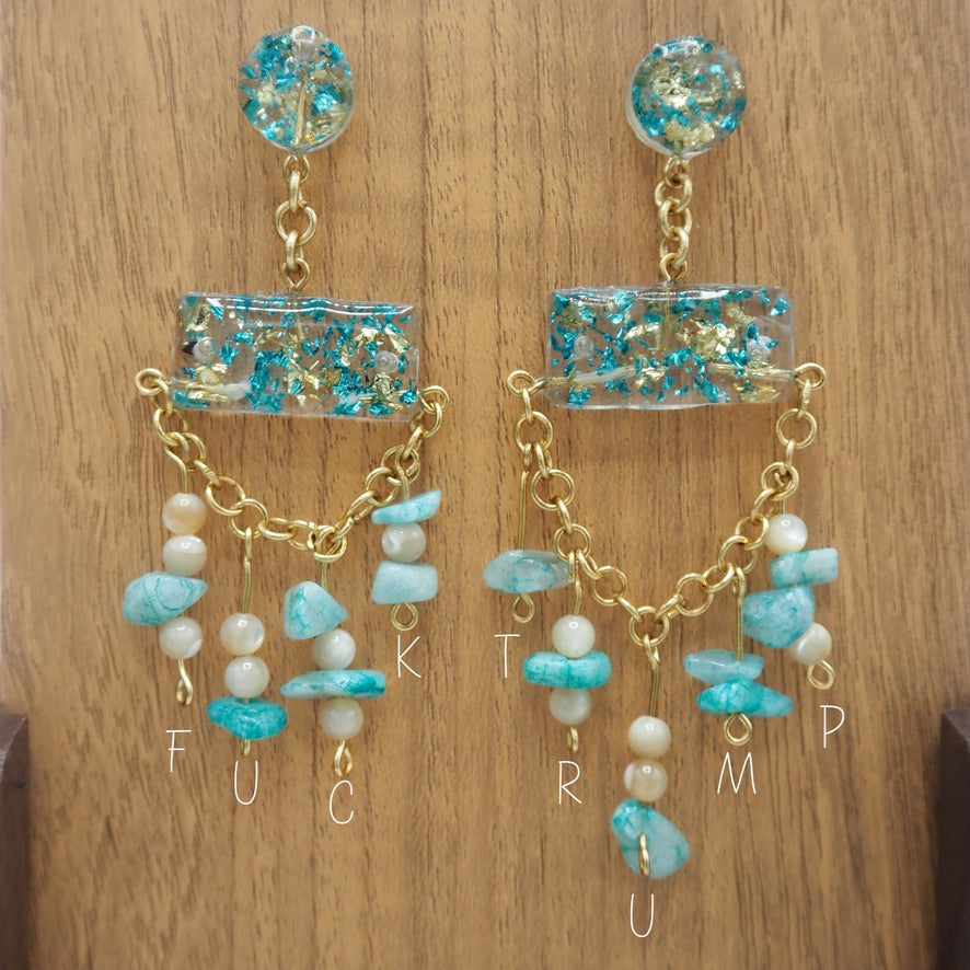 "Fuck Trump" Resin Dangle Earrings