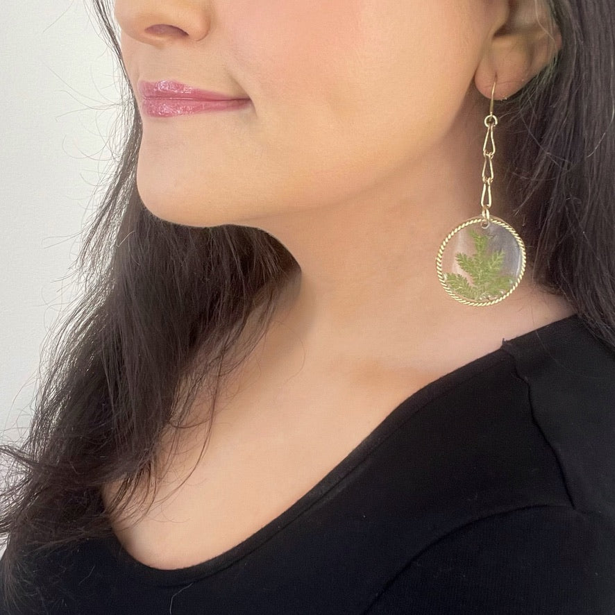 Resin Plant Earrings