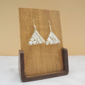 Faux Pearl Geometric Dangle Earrings