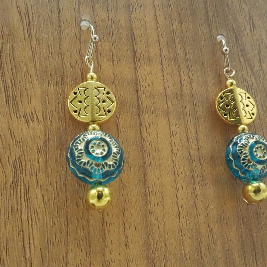 Turquoise Boho Dangle Earrings