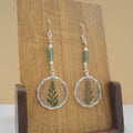Resin Plant Dangle Earrings