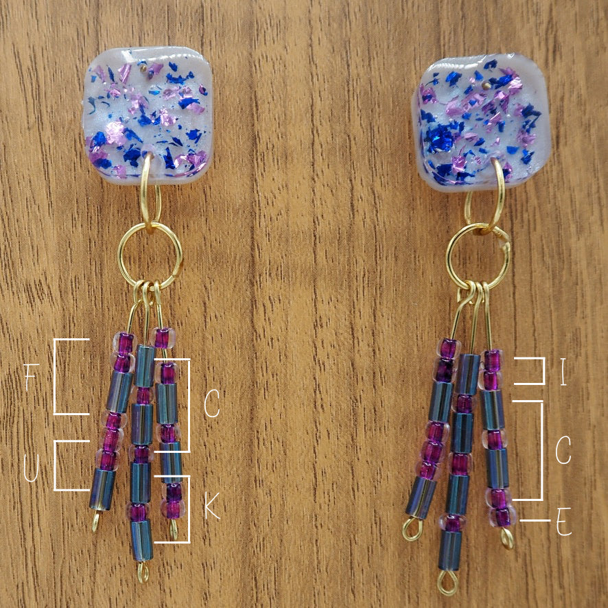 "Fuck ICE" Morse Code Resin Dangle Earrings