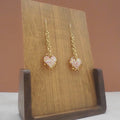 Resin Heart Charm and Chain Dangle Earrings