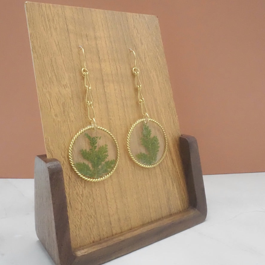 Resin Plant Earrings