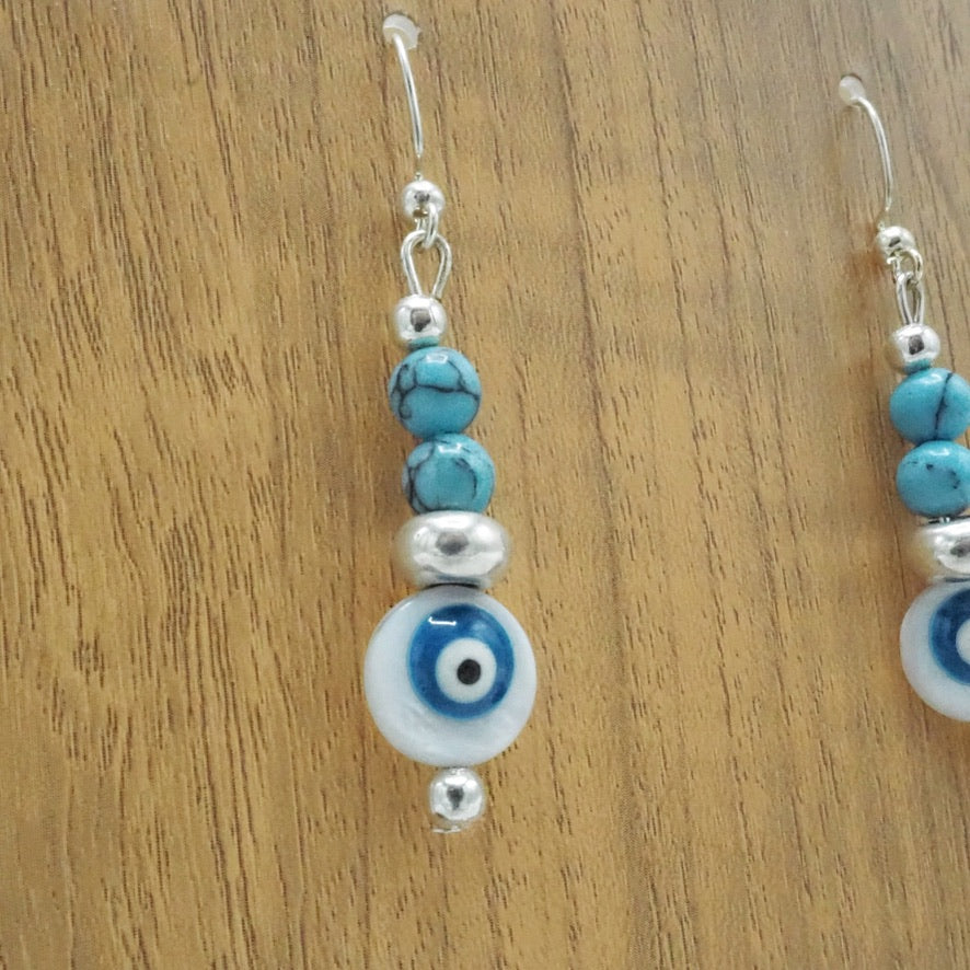 Evil Eye Dangle Earrings