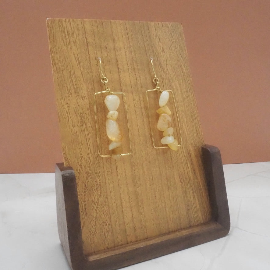 Citrine Chunk Earrings