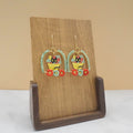 Cat Dangle Flower Earrings