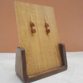 Ruby Table Cut Glass Lentil Bead Dangle Earrings