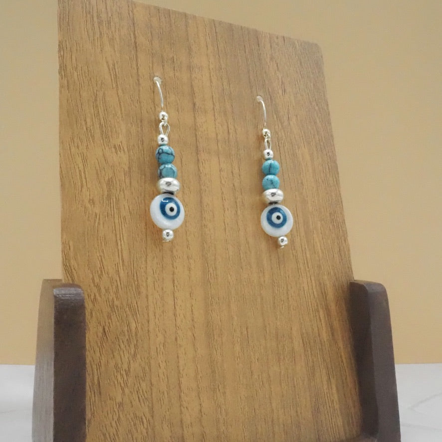 Evil Eye Dangle Earrings
