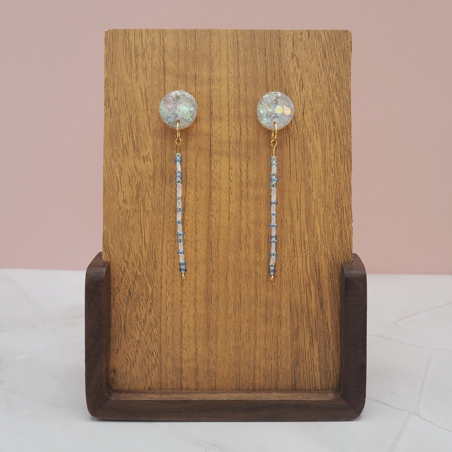 "Fuck ICE" Morse Code Resin Dangle Earrings