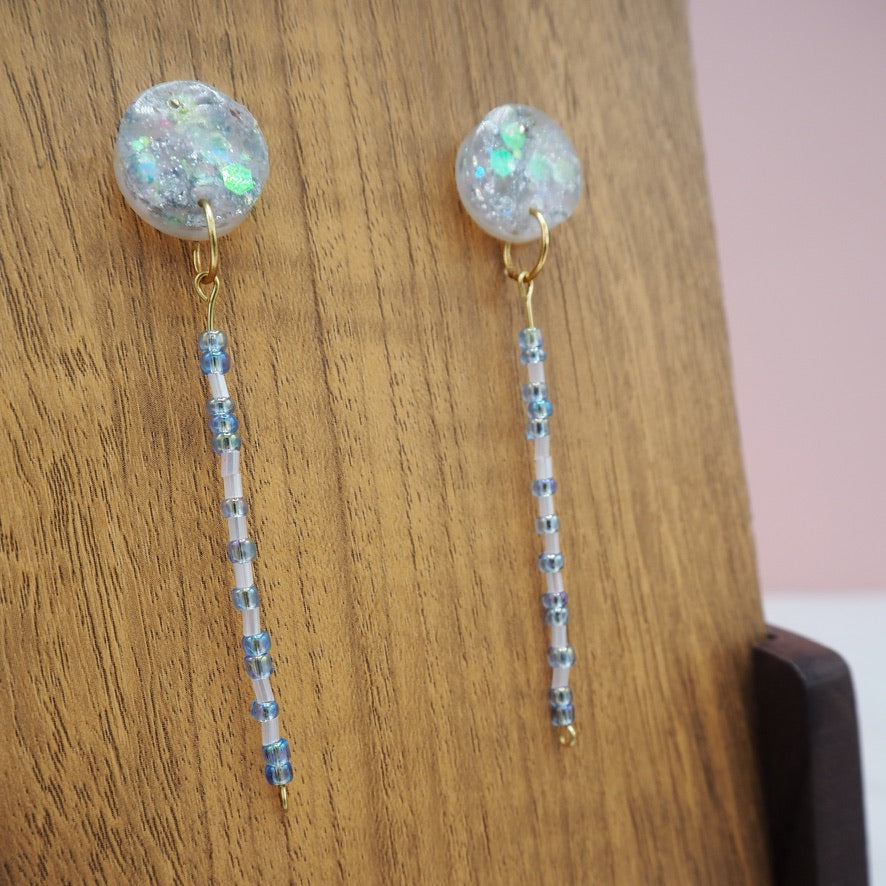 "Fuck ICE" Morse Code Resin Dangle Earrings